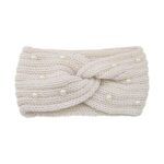 Fashion Pearls Knitted Headband Women Cross Knotted Bands Autumn Winter Ear Warmer Protectors Wide Turban Hair Accessories - Image 11