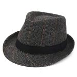 Enanth59 Cotton Short Brim Trilby Fedora Hat Men Women Classic Wool Felt Hat - Image 3