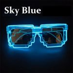 LU-1555   Creative Led Light up Glasses for Festival Party Supplies Luminous El Wire Glowing Eyewear Glasses - Image 8