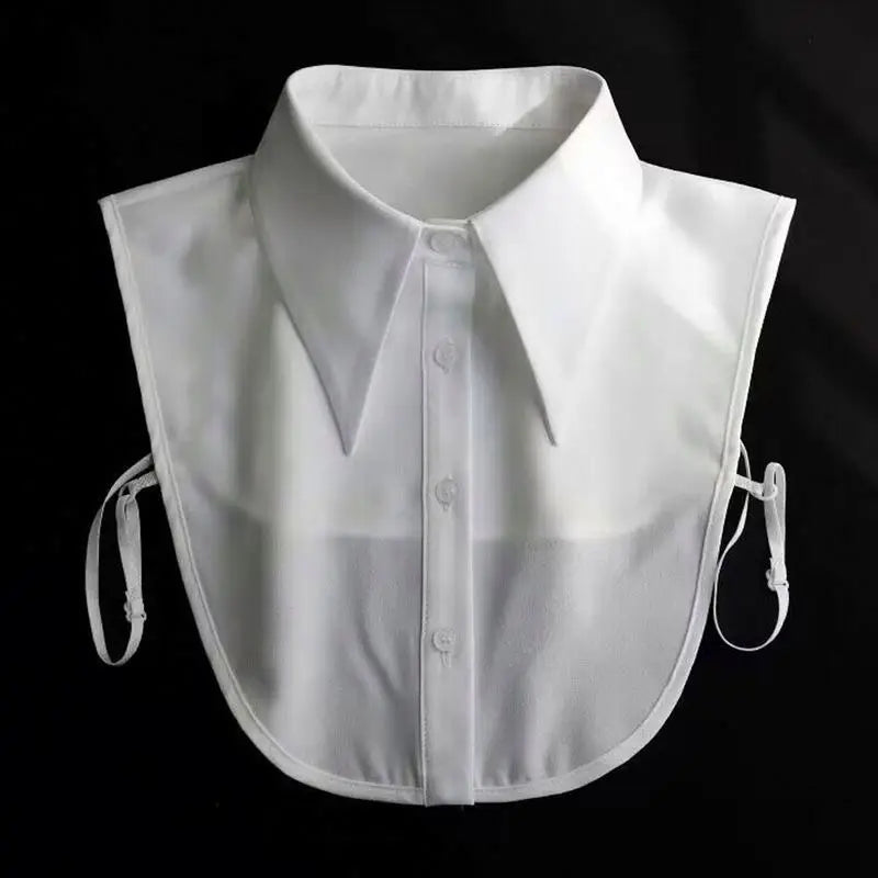 H02da710f60ba40d69920e67411ae1602v Good Quality Chiffon Simple V Decoration Collar - Image 1