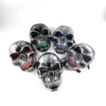 Wholesale Skull Full Face Mask Halloween Cosplay Horror Luminous LED Mask 10 Single Color for Choice Party Glow Mask - Image 5