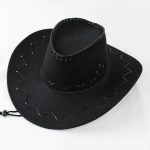 Factory  Unisex Vintage PU Leather Mexican Cowboy Party Hat and Stylish Parties Sunscreen Sun Hathat Western Cowboy Hat - Image 3