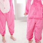 2024 High Quality Cosplay Flannel Blue Pink Pajamas Cute Onesie Parent-Child Sleepwear - Image 2