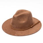 Wholesale Classic Tissue Rope Band Wide Brim Felt Hat Formal Dress Suede Fedora Hat for Women Men - Image 19