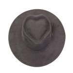 2026 New Fashion Heart Shape Crown Suede Fedora Hats Kids Wide Basic Draw Caps Flat Brim for Girl - Image 9
