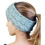 Women Headband Solid Color Wide Turban Crochet Knitted Hairband Winter Ear Warmer Girls Makeup Elastic Hair Bands Accessories - Image 2