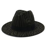 High Quality Bulk Sale Custom Wide Brim Leopard Felt Fedora Hat Cheetah Print - Image 24