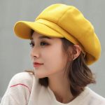 Autumn Solid Color Octagonal Newsboy Men and Women Casual Wool Winter Beret Ladies Painter Hat - Image 5