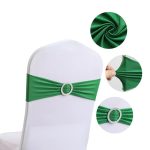 Colorful Stretch Spandex Bow Decoration Chair with Universal Buckle Slider for Wedding Hotel Banquet Birthday Party - Image 19
