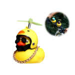 Rubber Duck Car Bicycle Decorations Small Yellow Duck Car Accessories Duck Light With Horn - Image 6