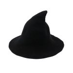 Factory Wholesale Party Witch Hats Peaked Big Brim Basin Cap Foldable Bucket Witch Hat Wool for Women - Image 10