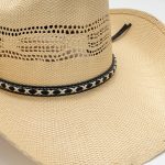New Beach Bulk Large Designer Hand Woven Women Cowboy Cowgirl Natural Summer Warped Edge Sombrero Cowboy Straw Hat - Image 6