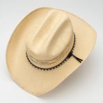 New Beach Bulk Large Designer Hand Woven Women Cowboy Cowgirl Natural Summer Warped Edge Sombrero Cowboy Straw Hat - Image 4
