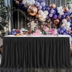 The Table Skirt Designed with Solid Colored Ruffles Is Suitable for Hotel Banquets Birthdays Outdoor Wedding Party Decorations - Image 3
