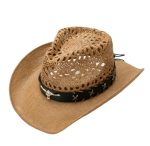 Fedora Hat for Adults Vintage Jazz  Printed Summer Panama Style with Wide Brim Mexican Straw Hat for Men Women - Image 3