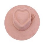 2026 New Fashion Heart Shape Crown Suede Fedora Hats Kids Wide Basic Draw Caps Flat Brim for Girl - Image 8