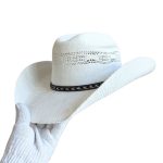 High Quality Cattleman Long Horn Cowboy Hat Mexico Sembreros Cowgirl Countryman Weaving Hardshell Lifeguard BangoraStraw Hat - Image 8