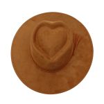 2026 New Fashion Heart Shape Crown Suede Fedora Hats Kids Wide Basic Draw Caps Flat Brim for Girl - Image 13