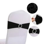 Colorful Stretch Spandex Bow Decoration Chair with Universal Buckle Slider for Wedding Hotel Banquet Birthday Party - Image 7
