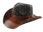 Texas Usa American Western  Men's Paper Straw Shapable Brim Sombreros Us Flag Printing Cowboy Hat - Image 2