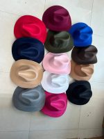 2025 Free Sample Shinehats Luxury Chapeau Femme Western Wide Brim Hat Fedora Wholesale Cowboy Felt Custom Logo Cowboy Hats - Image 5