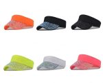 Fashion Bedazzled Bling Visor Cap Hat Adults Embellished With Rhinestone for Outdoor Sports Travel Fishing Daily Use
