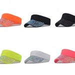 Fashion Bedazzled Bling Visor Cap Hat Adults Embellished With Rhinestone for Outdoor Sports Travel Fishing Daily Use