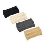 Women Headband Solid Color Wide Turban Crochet Knitted Hairband Winter Ear Warmer Girls Makeup Elastic Hair Bands Accessories - Image 6