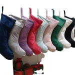 Wholesale 9 Colors Velvet Christmas Stocking Multi Colors Monogram Personalize Velvet Christmas Stocking Decoration - Image 3