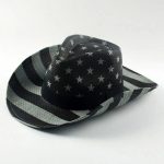 Men Paper Straw Cowboy Hat USA American Flag Painting Shapable Brim Sombreros Texas Western Cowboy Straw Hat - Image 5
