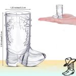 Cowboy Plastic Wine Glass Wedding Party Transparent Boot Shape 1oz Shot Glass  Bachelor Decoration Party Supplies - Image 2