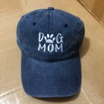 011364 Women's Embroidered Adjustable Denim Baseball Cap Tail Hat Dog Mom - Image 16