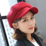 Autumn Solid Color Octagonal Newsboy Men and Women Casual Wool Winter Beret Ladies Painter Hat - Image 14