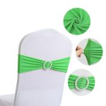 Colorful Stretch Spandex Bow Decoration Chair with Universal Buckle Slider for Wedding Hotel Banquet Birthday Party - Image 16