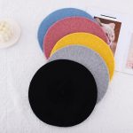 Women Girl French Artist Warm Wool Beanie Hat Cap Vintage Plain Beret Hats Solid Color Elegant Lady Winter Caps - Image 6