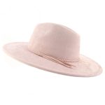 Wholesale High Quality Pink Wide Brim Women Hats Vegan Suede Fedora Hat Formal Dress Cap - Image 11