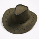 Faux Suede Cowboy Hat Leather Suedette Large Wide Brim Mexico Sombreros Travel Hiking Hunting Surf Hat Cap - Image 5