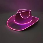 2024 Light up Cowboy Hat Neon LED Cowgirl Hat Sparkly Space Cowboy Hats for Party,Halloween Costume Dress up - Image 4