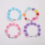 LU-1522 Light up Glowing Garland Wedding Party Headband Christmas Neon Hair Wreath Decoration Led Flower Crown Garlands - Image 4