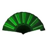 LED Light up Folding Fan Hand Stage Performance Show Glowing Fluorescent Props Fan - Image 3