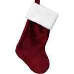 Embroidery Custom Santa Sock Blank Party Decoration Xmas Decor Faux Fur Christmas Stockings - Image 9