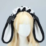 Cute Girls Lolita Ribbon Rabbit Cosplay Bunny Ears Headband - Image 2