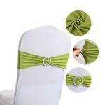 Colorful Stretch Spandex Bow Decoration Chair with Universal Buckle Slider for Wedding Hotel Banquet Birthday Party - Image 14