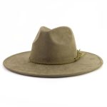 Wholesale High Quality Pink Wide Brim Women Hats Vegan Suede Fedora Hat Formal Dress Cap - Image 29