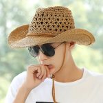 Stock Men's Paper Straw Hat American Western Texas Cowboy Hat Breathable Shapable Brim Panama Hat Mexico Sombreros - Image 9