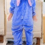 2024 High Quality Cosplay Flannel Blue Pink Pajamas Cute Onesie Parent-Child Sleepwear - Image 6