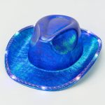 LED Light Fashion Party Hats Festival Hats Hallowmas  Laser Reflection Solid Color Sandbeach  Yacht  Outdoor Party Cowboy Hats - Image 14