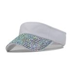 Fashion Bedazzled Bling Visor Cap Hat Adults Embellished With Rhinestone for Outdoor Sports Travel Fishing Daily Use - Image 8