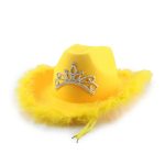 Rough Brim Felt Western Cowboy Flashing Sequins Pink Cowgirl Hat for Festival Halloween Christmas Party Cosplay Costume Hat - Image 6