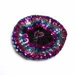 Women Sequins Hat Metallic Shining Costume Jazz Glitter Dance French Beret Round Cap Ladies Fashion Accessories Beanie - Image 6